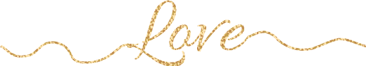 Love金色艺术字分割线